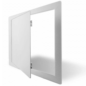 Plastic Panel Access Door can be installed easily by applying glue or caulking adhesive to the back of the frame and pressing the plastic access door into place.