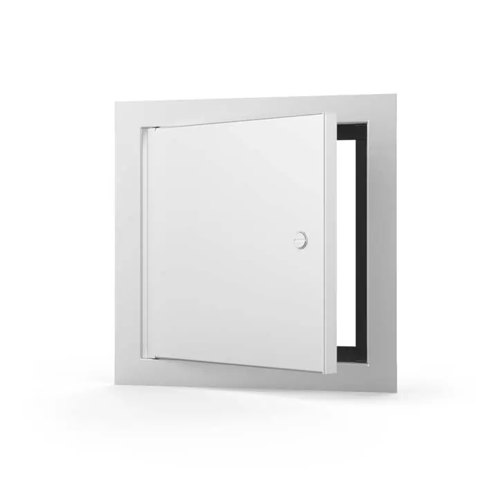 The Acudor AS-9000 Access Door is a fully gasketed access door, designed for use in walls and ceilings. The formed door panel, with a concealed hinge and closed cell neoprene gasket, provides a tight fit.