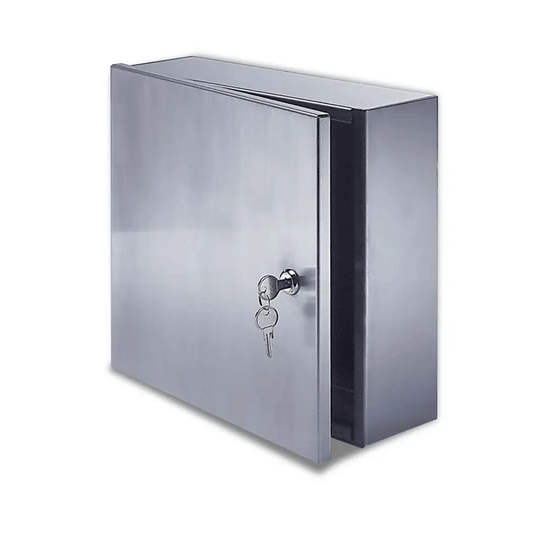 Acudor ASVB Surface mounted access door with a lock and key. The depth of the valve box can be modified to meet all of the valve and control requirements