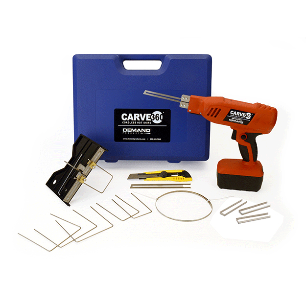 CARVE360 ICF Hot Knife Foam Cutter Kit will cut electrical boxes and conduit grooves in ICF form blocks. The kit includes single and double electrical box cutters.