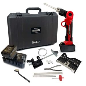 The Demand Products CARVE360â„¢ Cordless Rotating Hot Knife Foam Cutter with 6 Inch Rotating Groover, NWFW wire and bend it into a groove shape.