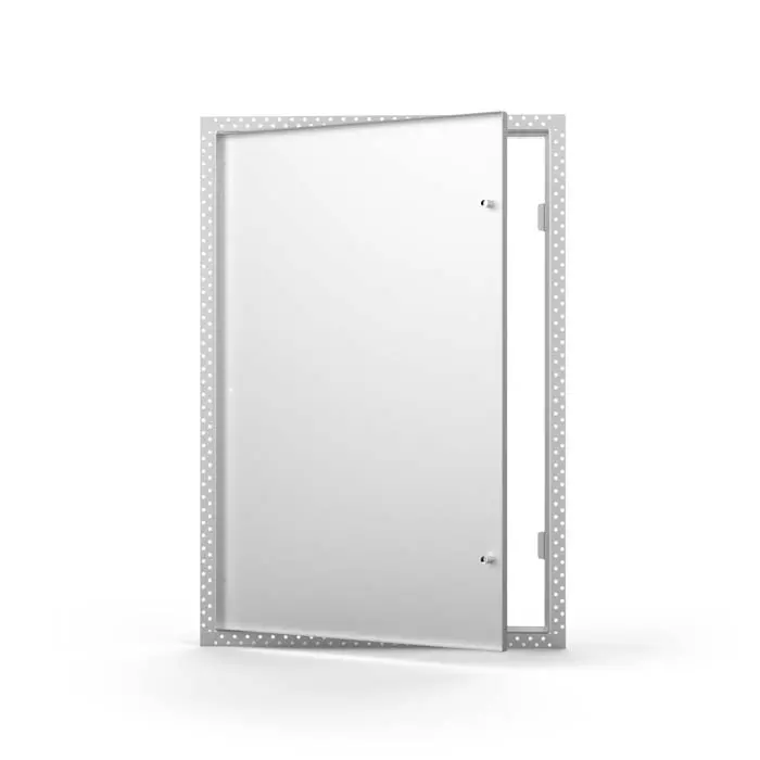 DW-5015 recessed, drywall, metal access door for flush installation in drywall surfaces when it is required to conceal the door panel. The door panel is recessed 5/8″” to receive drywall and has drywall bead.