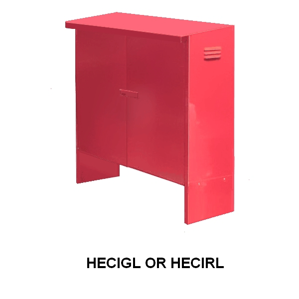 Hose Equipment Cabinets offer convenient storage of hoses and equipment for use by the fire department and plant personnel. available in galvanneal steel or cold rolled steel with 12" legs