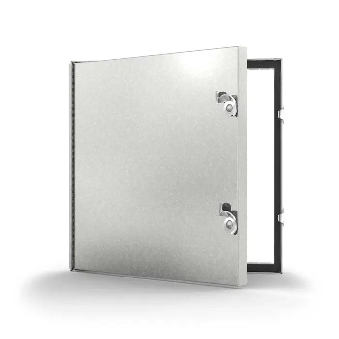 Acudor HD-5070 Duct Door with an insulated door and 5/8" notched knock over tabs on the inside of the frame for easy installation