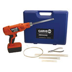 The CARVE 360 Cordless ICF Hot Knife Foam Cutter Tool Kit is designed to cut electrical boxes and conduit grooves in ICF form blocks. This kit includes single and double electrical box cutters and conduit grooves in ICF form blocks.