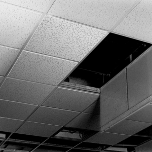 The KSTE Access Door—Sesame Exposed Grid Ceiling Hatch Karp Access Door is designed for concealed and exposed ceiling grid systems, respectively. The panel opens up to receive the tile.