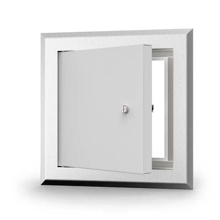 Acudor LT-4000 aluminum Access Door is ined with 3/4" polystyrene insulation and has a Closed Cell Neoprene Gasketing