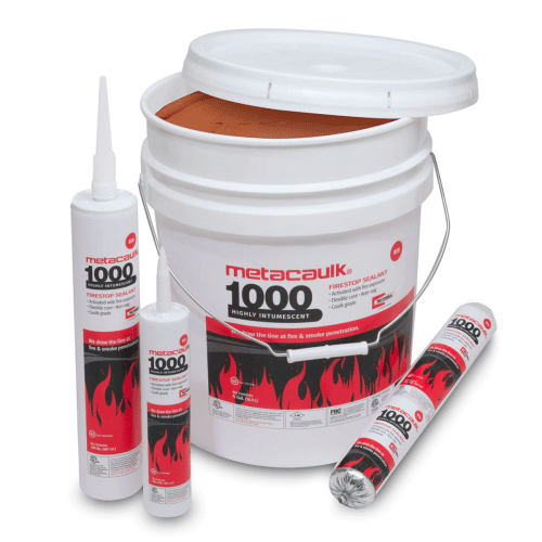 Metacaulk® 1000 Intumescent Firestop Sealant is a water-based, single-component, general-purpose, fire-rated smoke seal for through-penetrations on vertical and horizontal surfaces and construction joints.