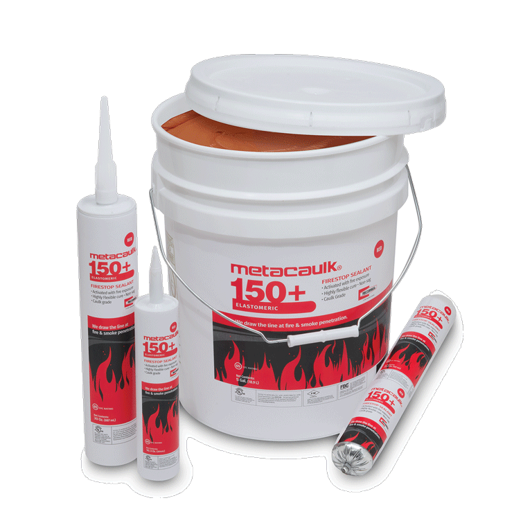 Metacaulk MC-150+ Firestop Sealant is a one component, general purpose fire-rated sealant and smoke seal for construction joints and through-penetrations. It prevents the spread of flames, smoke, and gas through penetration openings.