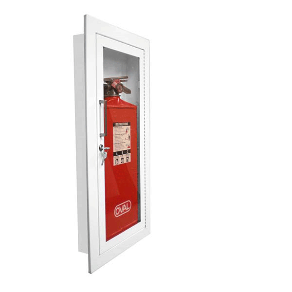 metal Fire extinguisher cabinet with full window for low profile fire extinguisher