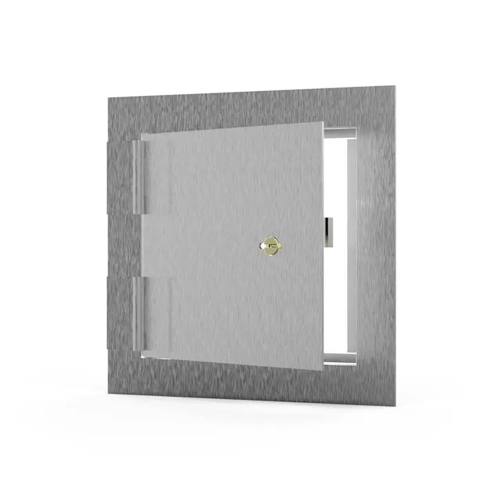 Acudor SD-6000 High Security Access Door has a 10 Gauge Steel door and frame and the Security butt hinges are surface welded to the door and frame