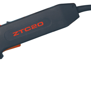 black hot knife with an electrically heated blade, heats up instantly with an on./off switch