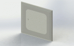GFRG Hinged Access doors with radius corners can be installed in walls and ceilings. The GFRG (glass fiber reinforced gypsum) panel and frame are "paint ready," and any texture can be applied.
