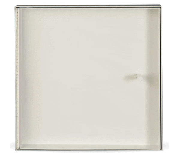 The Karp KATR-LL Lead Lined Access Door is a specialty recessed access door that serves a dual purpose. It is installed in a suspended drywall ceiling or wall with a fire rating, and the lead lining enables it to be used in an MRI room.