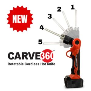 Carve 360 hot knife with a rotating head in 5 position